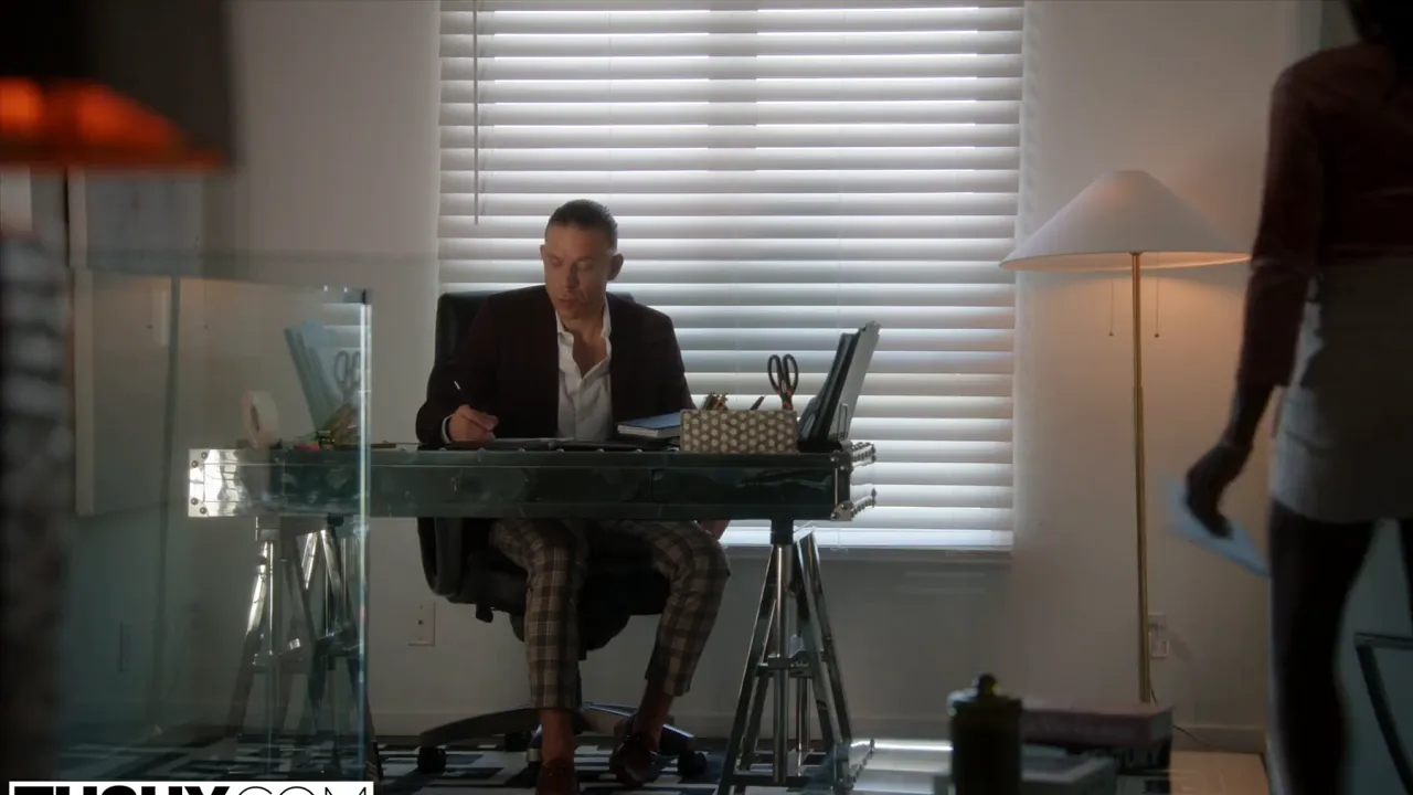 Ebony anal addict Hazel Grace seduces her boss Mick Blue
