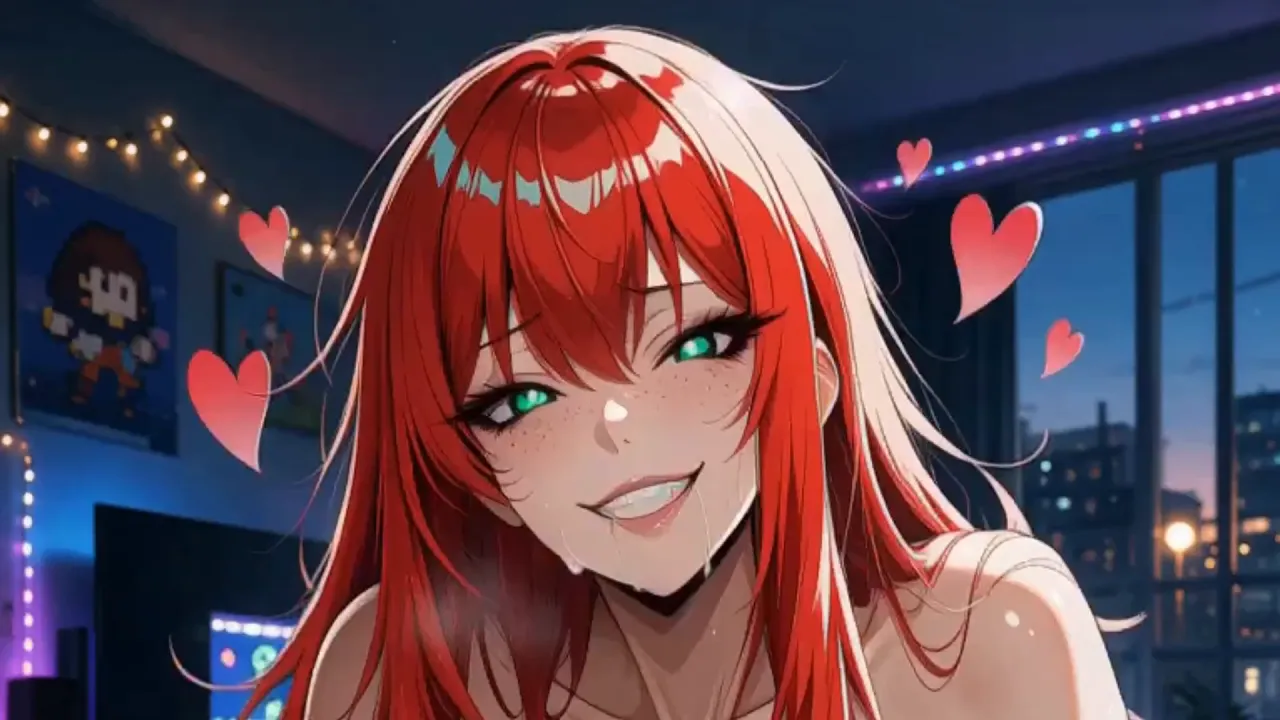 AI-generated cartoon of a MILF with big tits and a huge ass gets her anal and oral