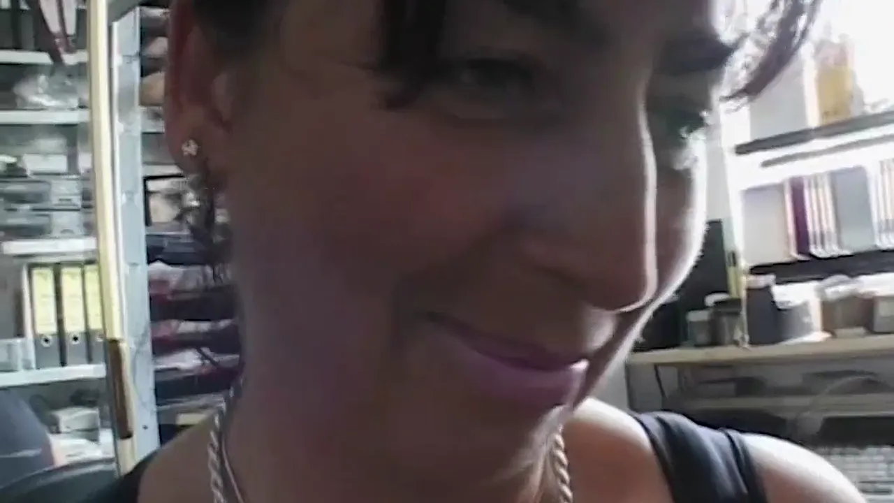 MomsWithBoys office fuck with mature brunette slut