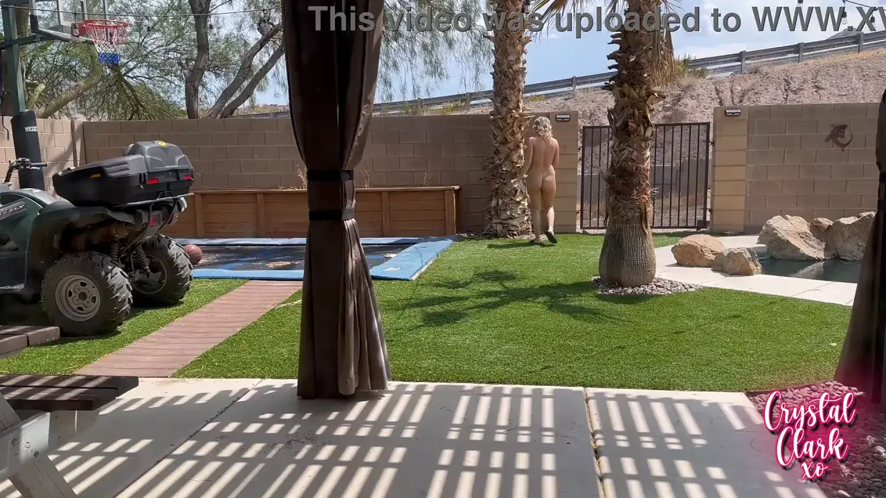 Blonde stepmom Crystal Clark gets caught skinny dipping by Oliver Faze, who then has sex