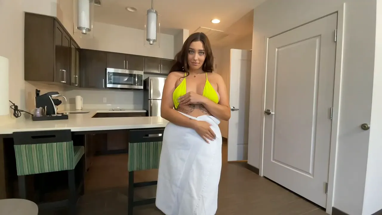 Brunette Vivian Taylor seduces her man with big tits and fat ass in POV sex