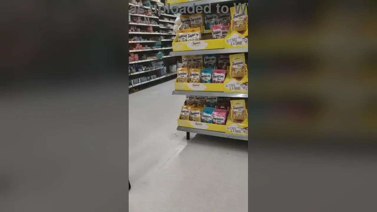 Granny Vee walks through Walmart while getting fucked in public