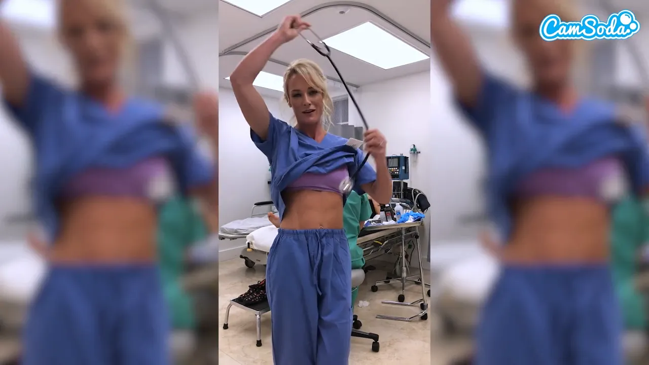 Blonde MILF nurse fired for public masturbation at the hospital